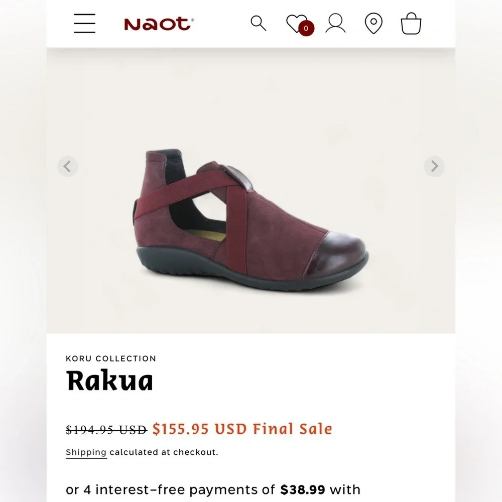 Naot Rakua Bordeaux Leather/Violet Nubuck